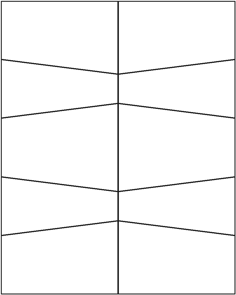 Amber Estuary Stained Glass Pattern, line drawing