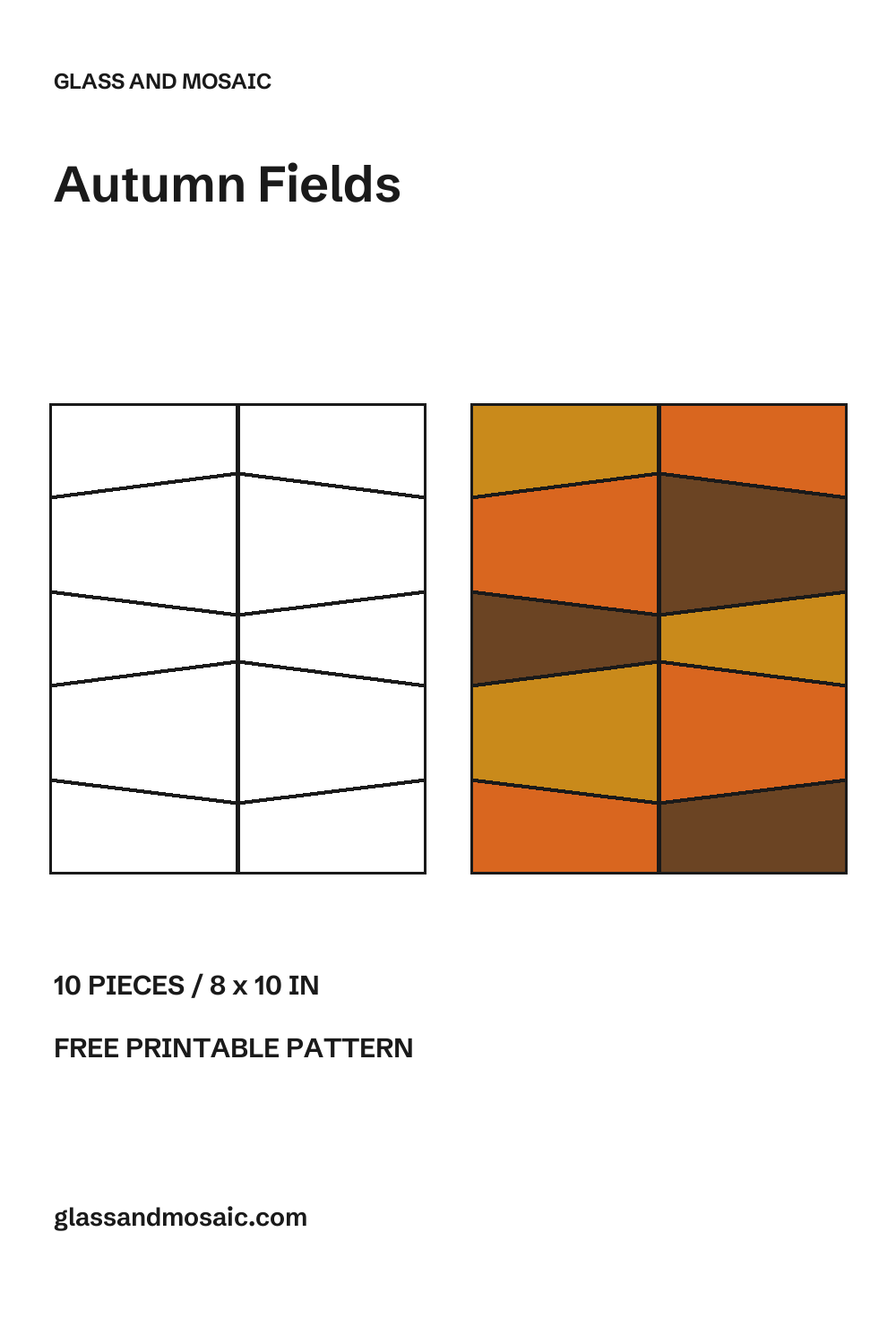 Autumn Fields Stained Glass Pattern