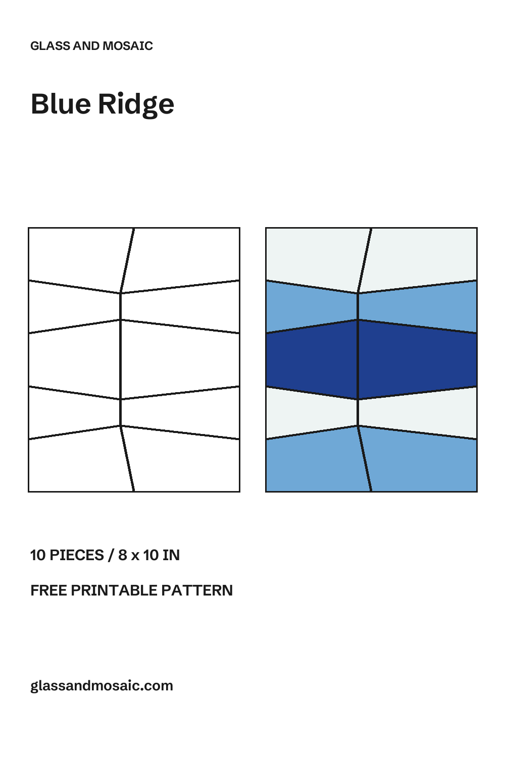 Blue Ridge Stained Glass Pattern