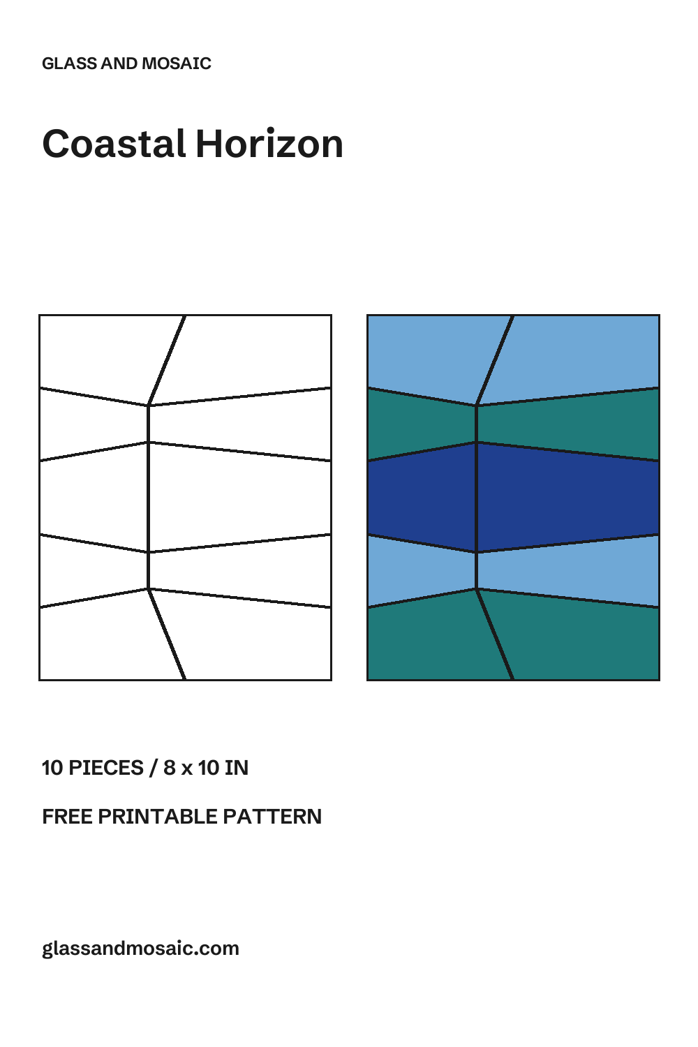 Coastal Horizon Stained Glass Pattern