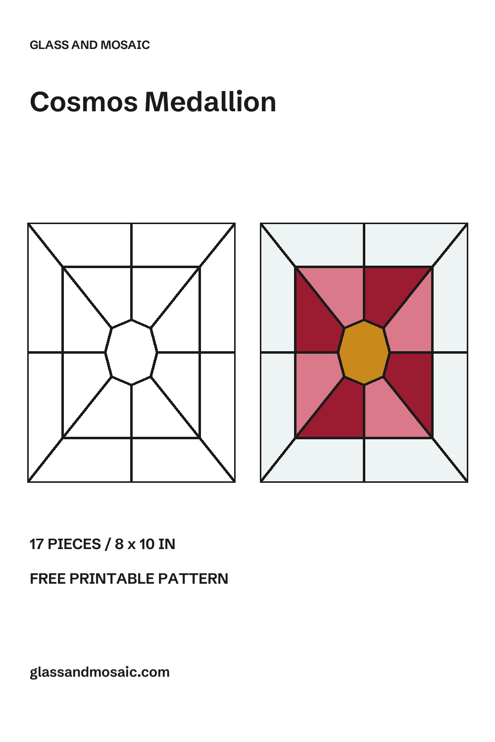 Cosmos Medallion Stained Glass Pattern