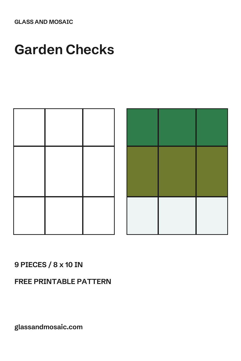 Garden Checks Stained Glass Pattern