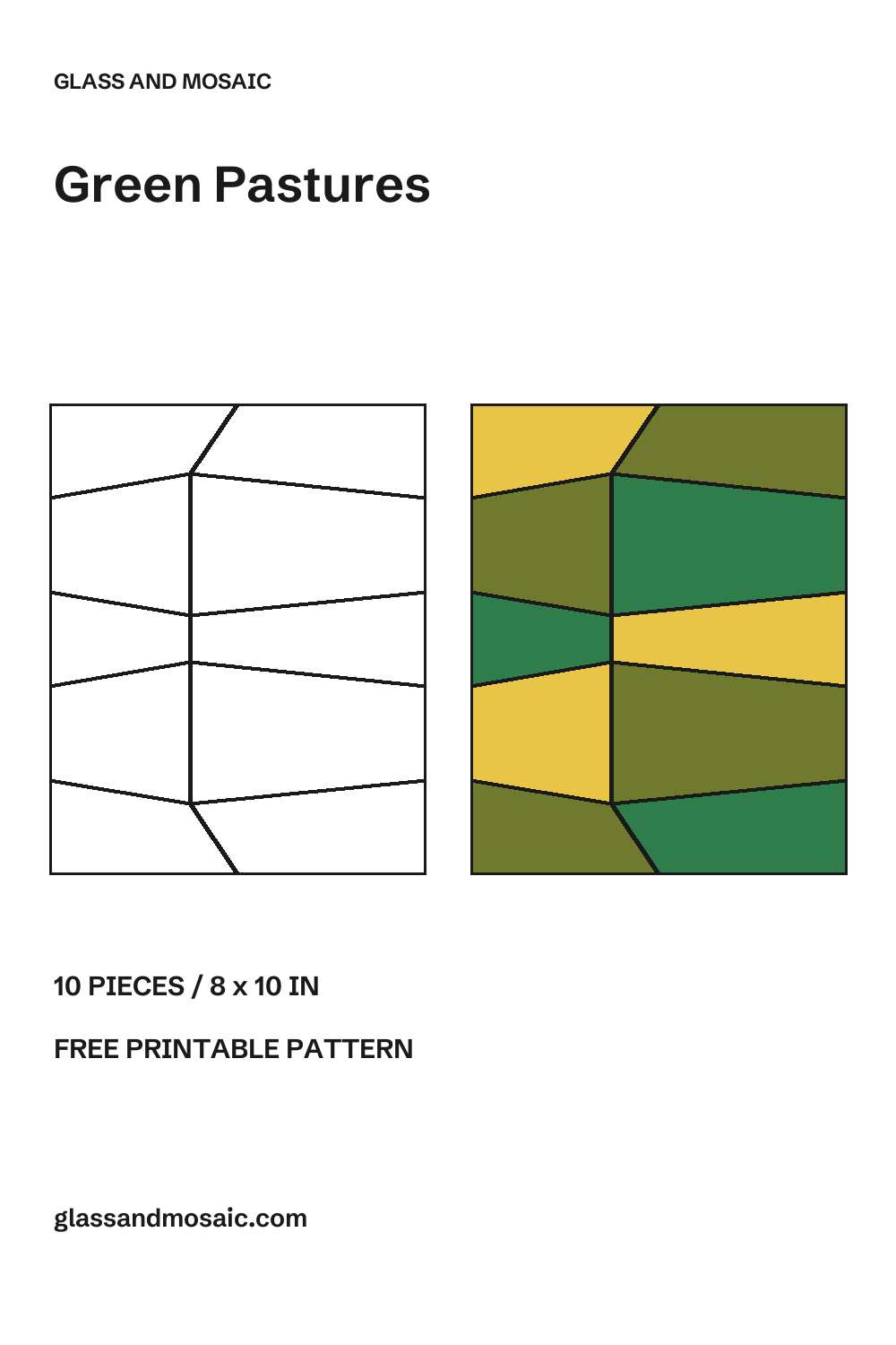 Green Pastures Stained Glass Pattern