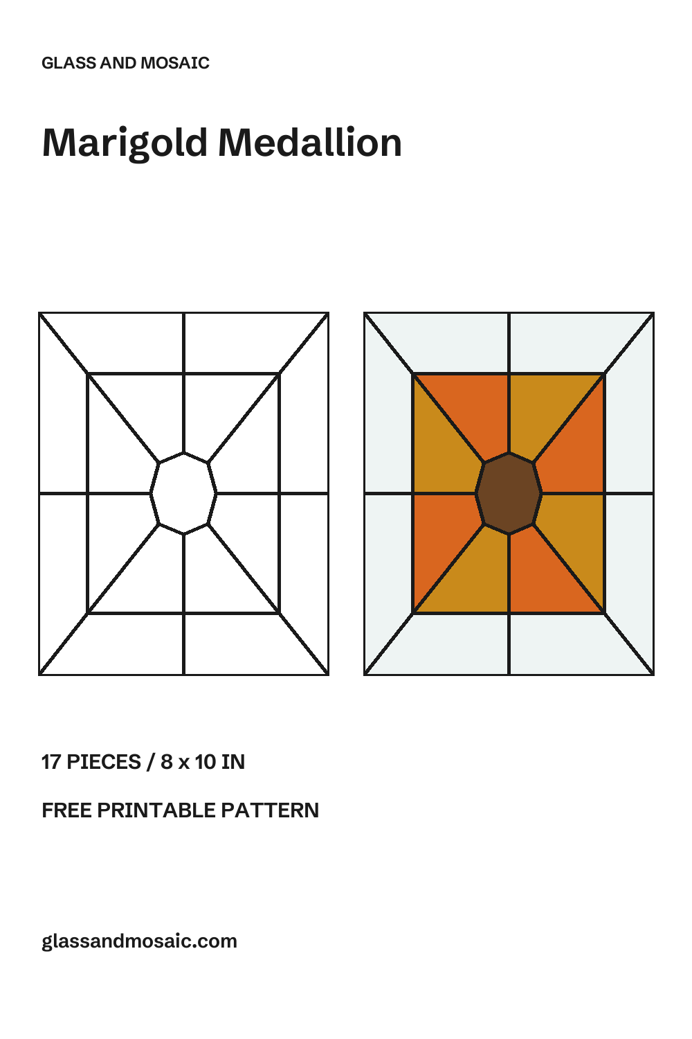 Marigold Medallion Stained Glass Pattern