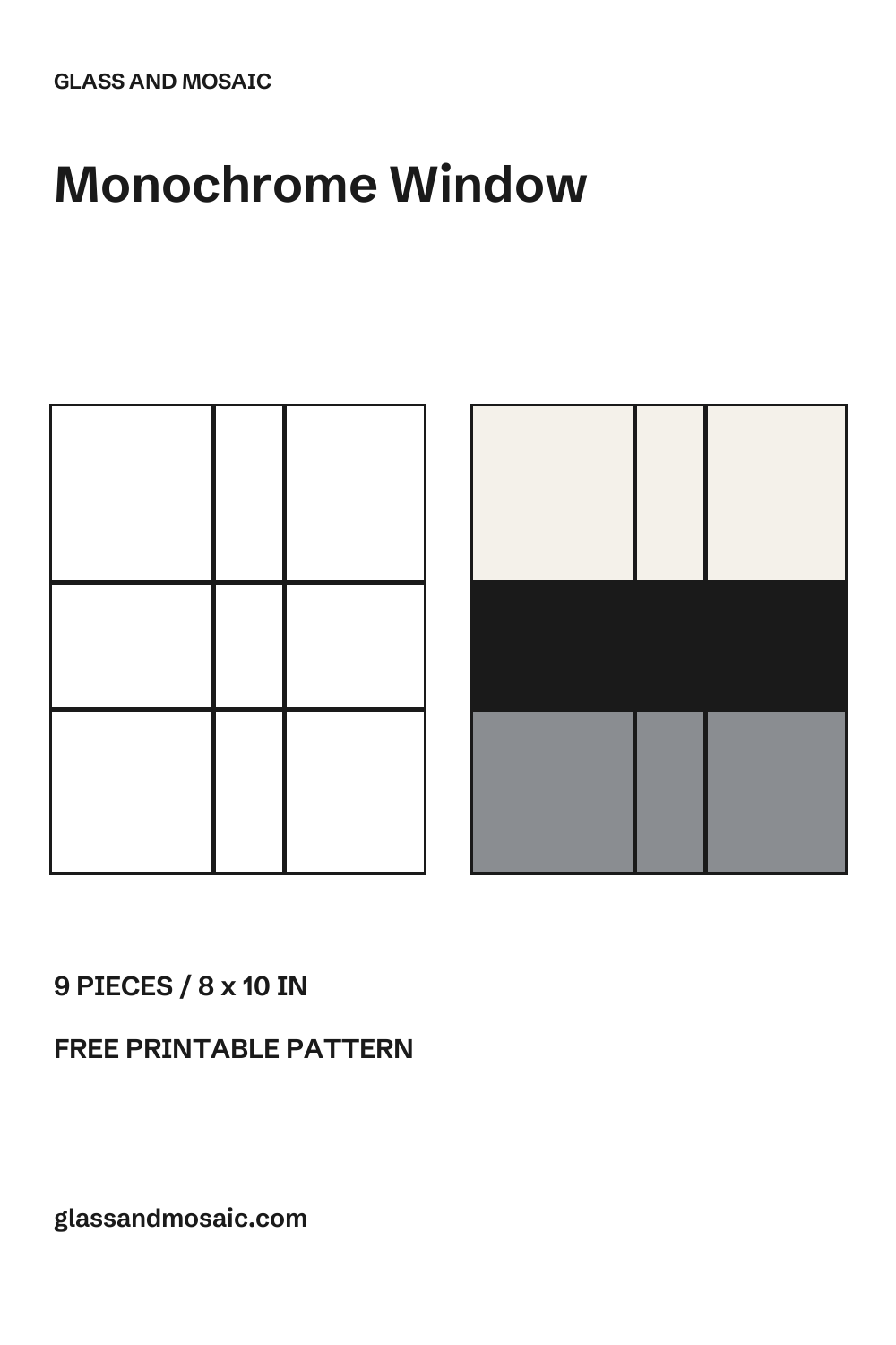 Monochrome Window Stained Glass Pattern
