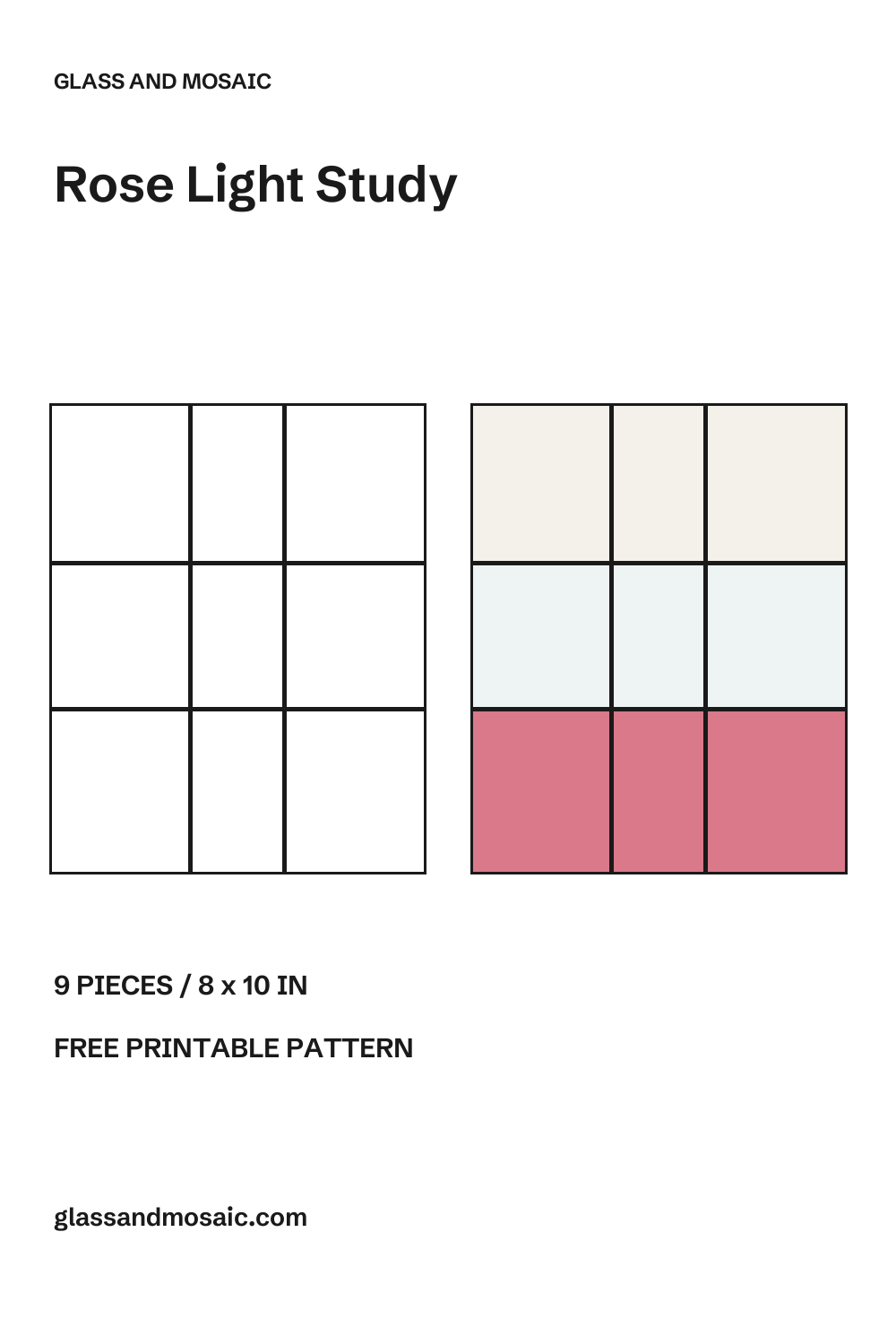 Rose Light Study Stained Glass Pattern