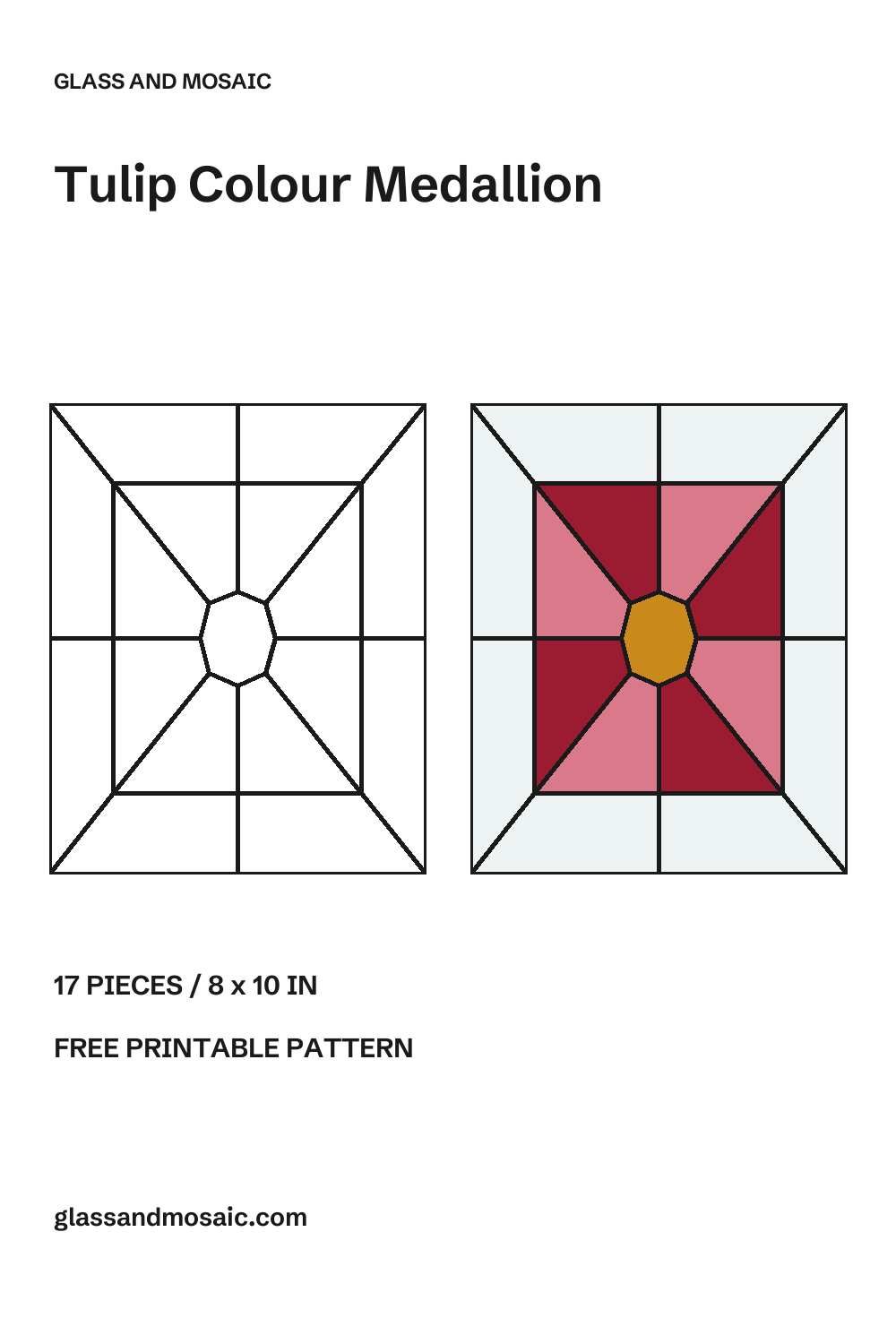 Tulip Colour Medallion Stained Glass Pattern