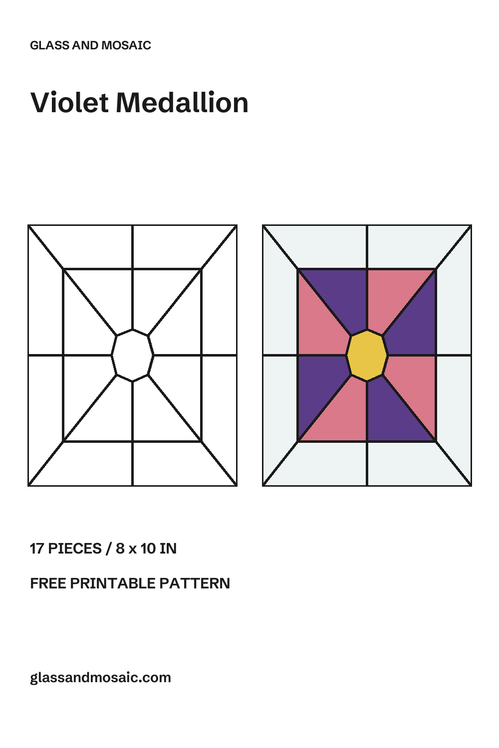 Violet Medallion Stained Glass Pattern