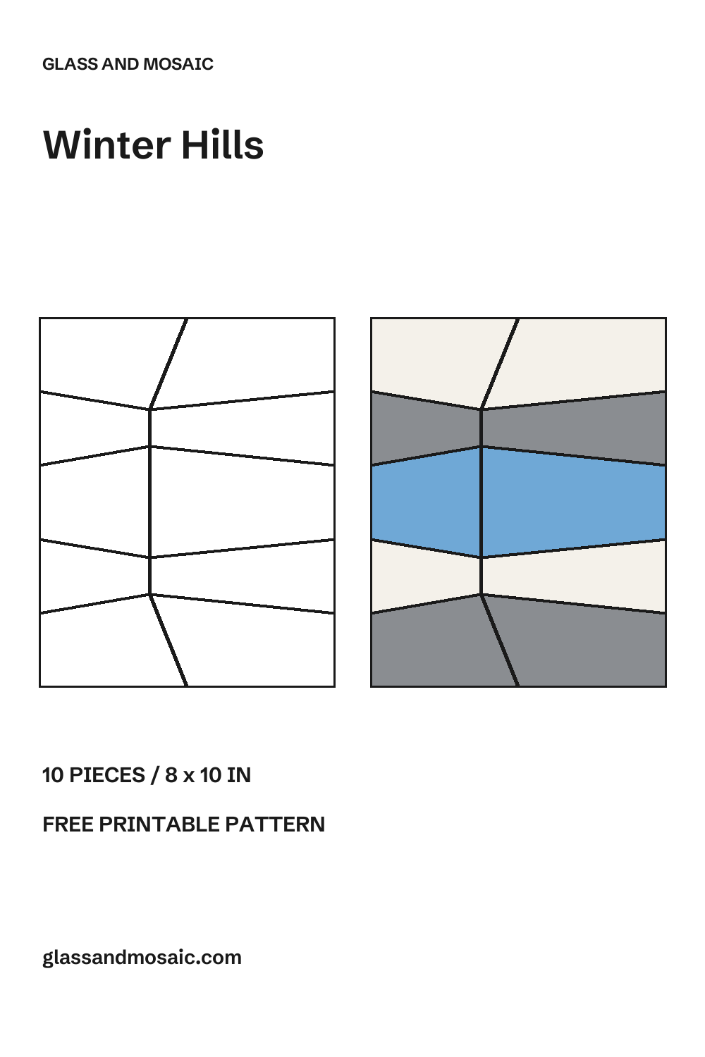 Winter Hills Stained Glass Pattern